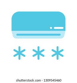 Air conditioner vector illustration, Isolated filat design icon