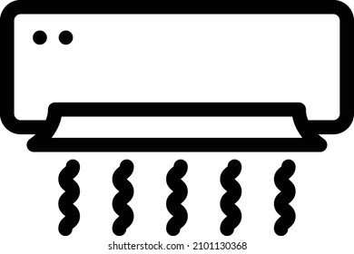 Air Conditioner Vector illustration on a transparent background.Premium quality symmbols.Stroke vector icon for concept and graphic design. 