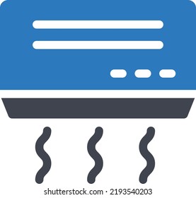 acondicionador de aire Ilustración vectorial en un fondo transparente.Símbolos de calidad premium.Icono vector glifos para concepto y diseño gráfico.