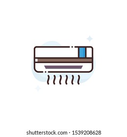 Air Conditioner vector illustration. Outline filled Travel & Tourism icons.