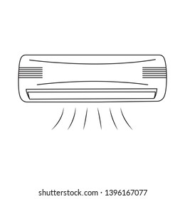 Air conditioner vector illustration. White background. Best seller icon