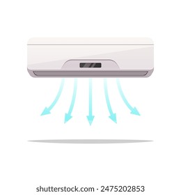 Air conditioner vector isolated on white background.