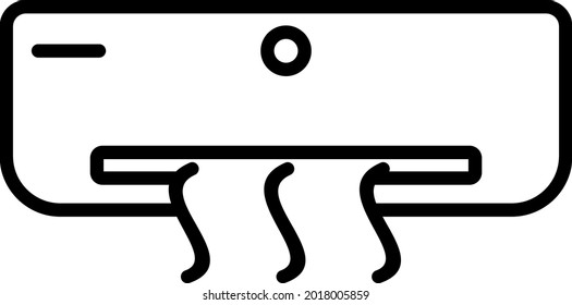Diseño de iconos de la línea del vector del aire acondicionado
