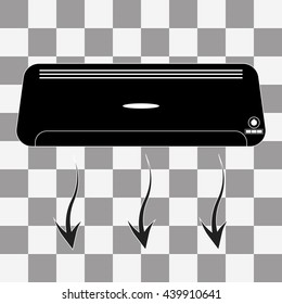 Air conditioner vector on a transparent
