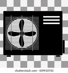 Air conditioner vector on a transparent