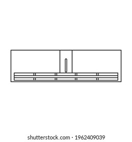 Air conditioner vector outline icon. Vector illustration condition on white background. Isolated outline illustration icon of air conditioner, .