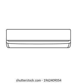 Air conditioner vector outline icon. Vector illustration condition on white background. Isolated outline illustration icon of air conditioner, .
