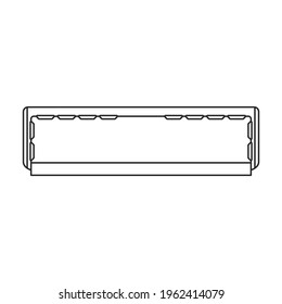Air conditioner vector outline icon. Vector illustration condition on white background. Isolated outline illustration icon of air conditioner, .