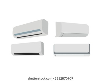  air conditioner vector, professional, creative, modern, eye catching design, trending design, Air conditioner vector illustration isolated on background air conditioning appliances collection,