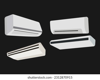  air conditioner vector, professional, creative, modern, eye catching design, trending design, Air conditioner vector illustration isolated on background air conditioning appliances collection,