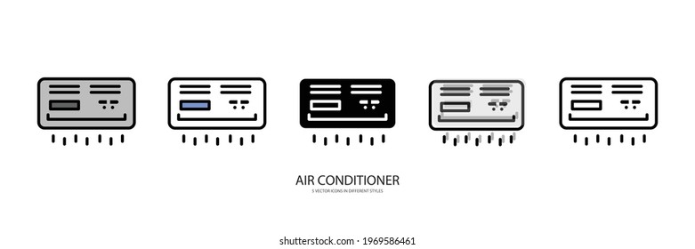 air conditioner vector type icon