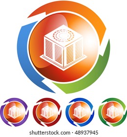 Air Conditioner web button isolated on a background.