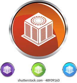 Air Conditioner web button isolated on a background.