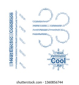 air conditioner word cloud. tag cloud about air conditioner.