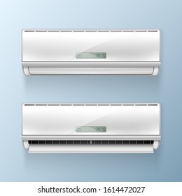 Air conditioners isolated. Vector illustration
