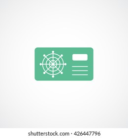 Air Conditioning Back Panel Green Line Icon On White Background