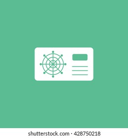 Air Conditioning Back Panel Icon On Green Background