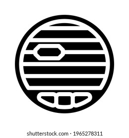 air conditioning car glyph icon vector. air conditioning car sign. isolated contour symbol black illustration