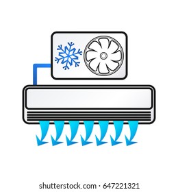 Air conditioning concept for building vector