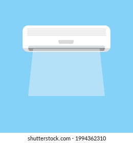 Aire acondicionado, brisa de refrigeración. Gráficos vectoriales
