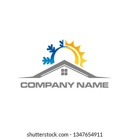 Hvac Air Conditioning Heating Logo Stock Vector (Royalty Free ...