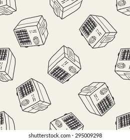 air conditioning doodle seamless pattern background