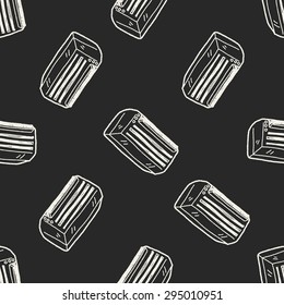 air conditioning doodle seamless pattern background