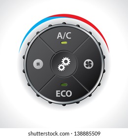 Air conditioning gauge with no led display