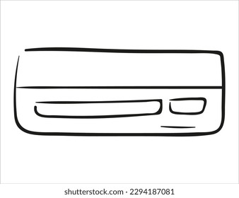 air conditioning. Hand drawn vector illustration