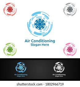 Logotipo de servicios de climatización y calefacción