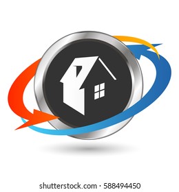 Air conditioning at home for business vector