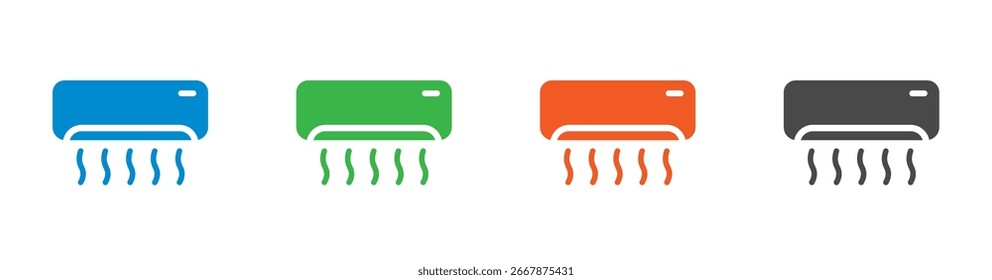 Icono de aire acondicionado. Icono de enfriamiento.