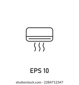 Icono de aire acondicionado pulsación editable 10