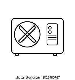 air conditioning icon. Element of home appliances for mobile concept and web apps. Thin line icon for website design and development, app development. Premium icon on white background