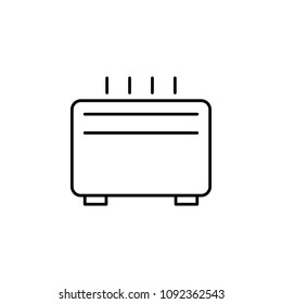 air conditioning icon. Element of simple web icon with name for mobile concept and web apps. Thin line air conditioning icon can be used for web and mobile on white background