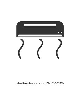 Air conditioning. Icon Flat