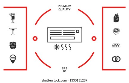 Air conditioning icon . Graphic elements for your design