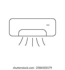 Air Conditioning, icon. Heating, ventilation and cooling systems for indoor climate control. Fans, ventilation and temperature control