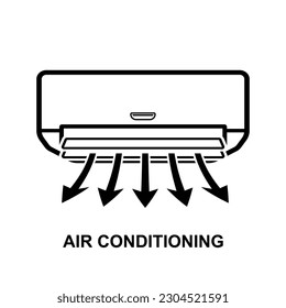 Air conditioning icon isolated on background vector illustration.