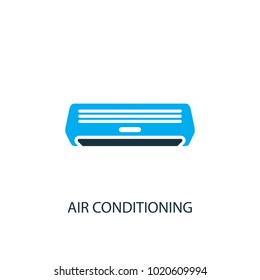Air conditioning icon. Logo element illustration. Air conditioning symbol design from 2 colored collection. Simple Air conditioning concept. Can be used in web and mobile.