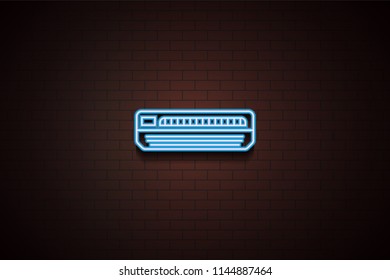 air conditioning icon in neon style. One of Appliances collection icon can be used for UI/UX