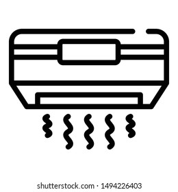 Air conditioning icon. Outline air conditioning vector icon for web design isolated on white background