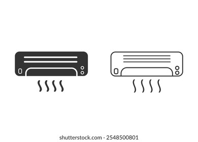 Air conditioning icon set design vector template