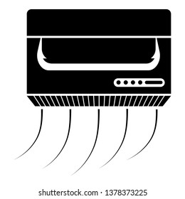 Air conditioning icon. Simple illustration of air conditioning vector icon for web design isolated on white background