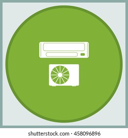 Air conditioning icon. Split system illustration.