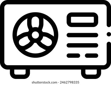 air conditioning icon. Thin Linear Style Design Isolated On White Background