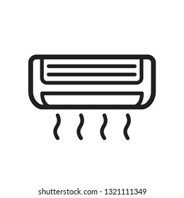 air conditioning icon in trendy flat design 