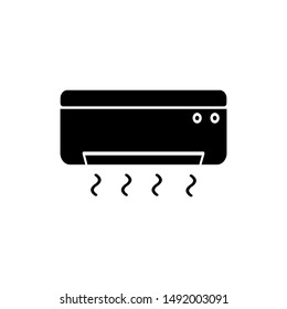 air conditioning icon trendy flat design