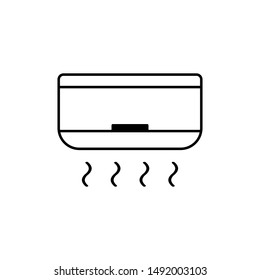 air conditioning icon trendy flat design