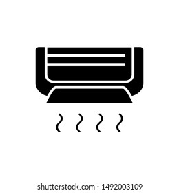 air conditioning icon trendy flat design